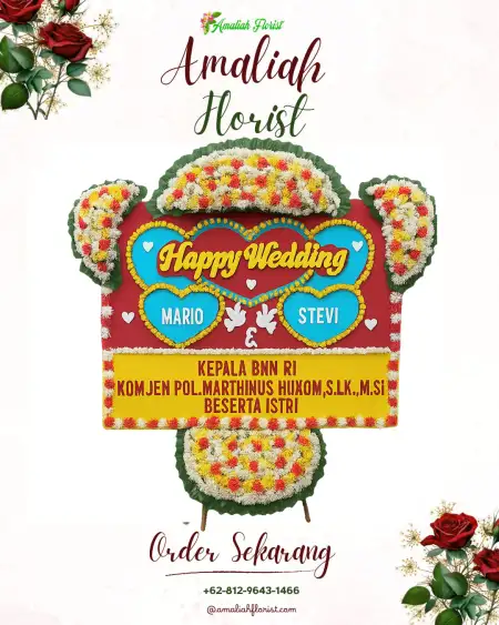 Papan Bunga Pernikahan Sidorame Barat Ii